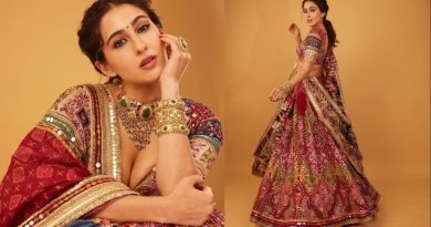 Sara Ali Khan Stuns in Vibrant Ikkat Lehenga at Ambani-Merchant Haldi Ceremony