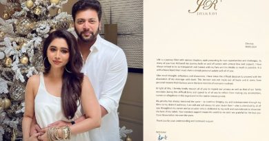 Jayam Ravi and Aarti Officially Announce Divorce