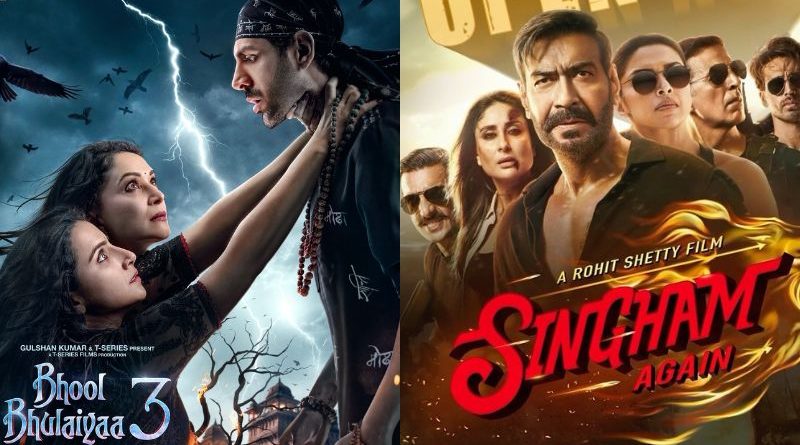 Diwali Box Office Battle Bhool Bhulaiyaa 3 Takes Early Lead Over Singham Again in Advance Bookings