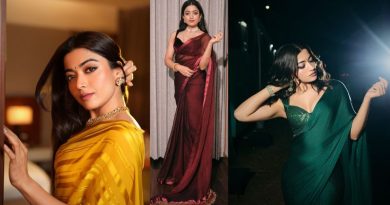 Rashmika Mandanna Shines in Vibrant Saree Looks for ‘Pushpa 2’ Promotions