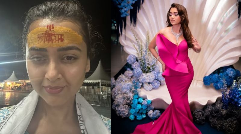 Tejasswi Prakash Begins 32nd Birthday with Divine Blessings at Mahakaleshwar Temple